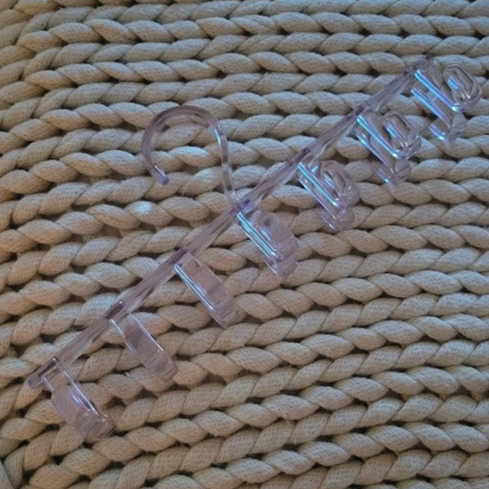 Horizontal Tie & Belt Rack Clear